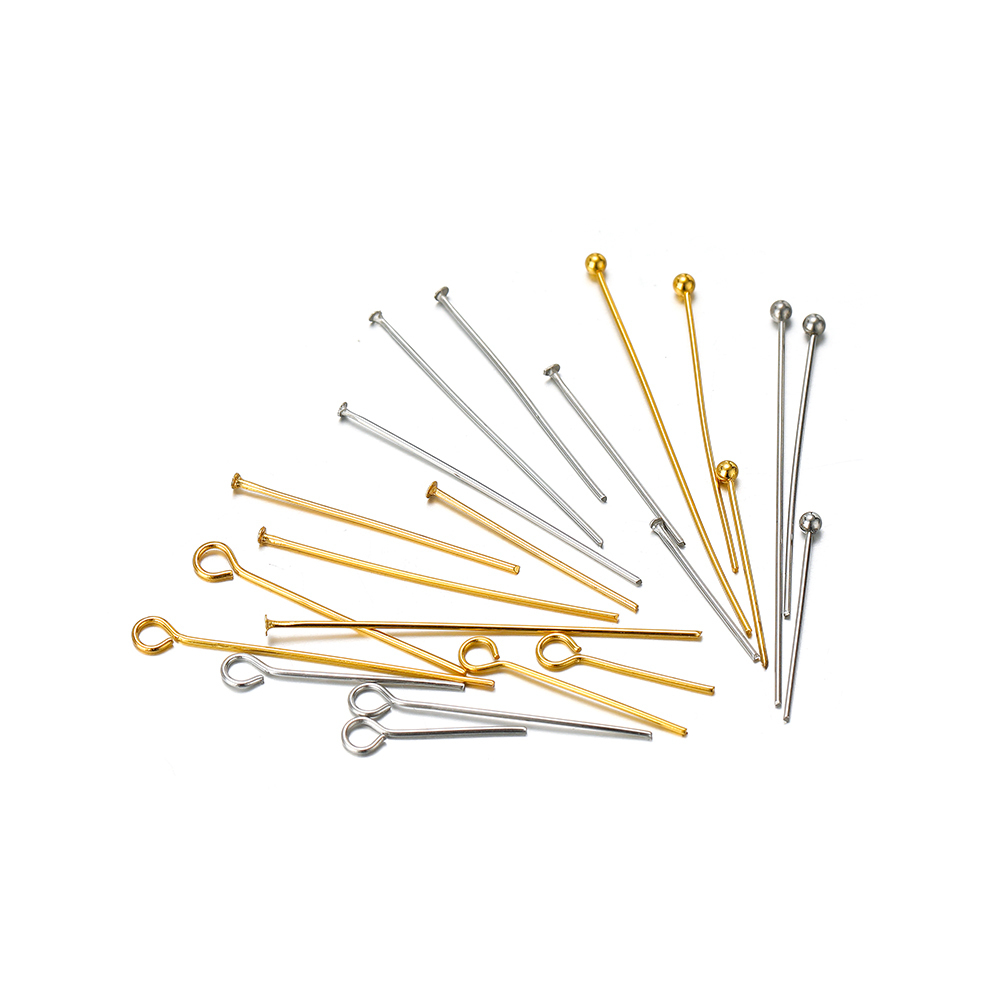 Body Jewelry Diy - 100/50pcs Stainless Steel Eye Head Needles