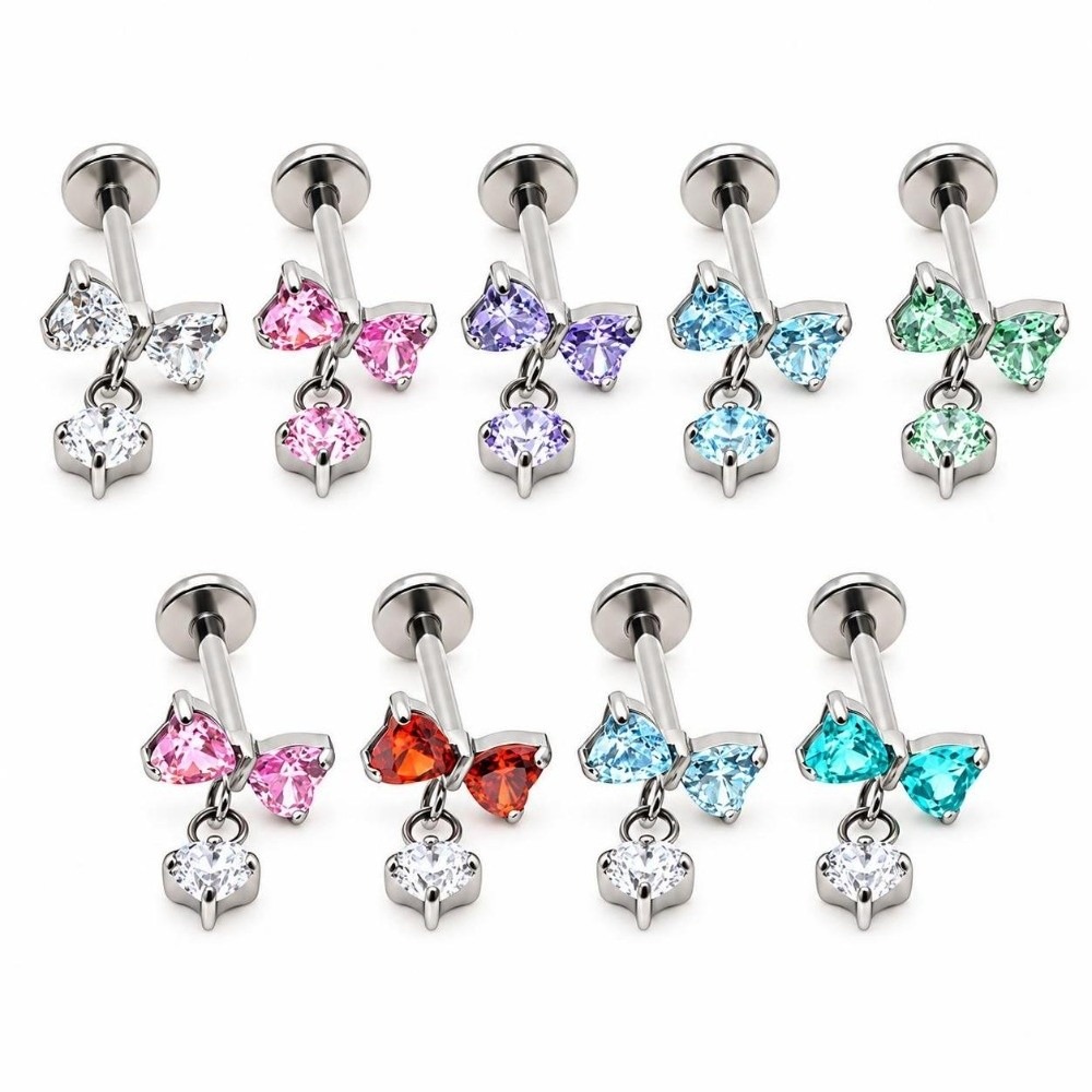 Body Jewelry Cartilage Earrings - G23 Titanium Cartilage Stud Earring Internally