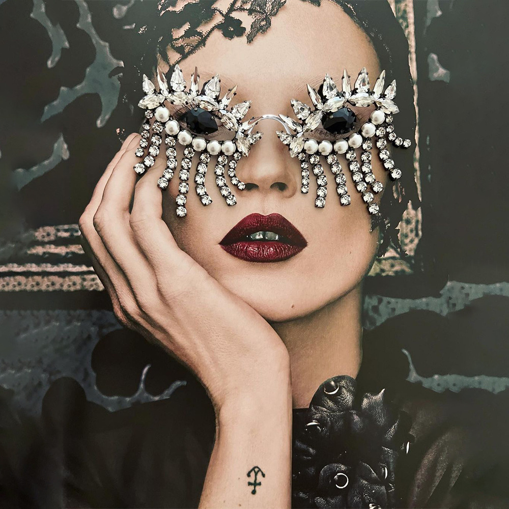 Body Jewelry Online - Stonefans Tassel Glasses Frame for Women