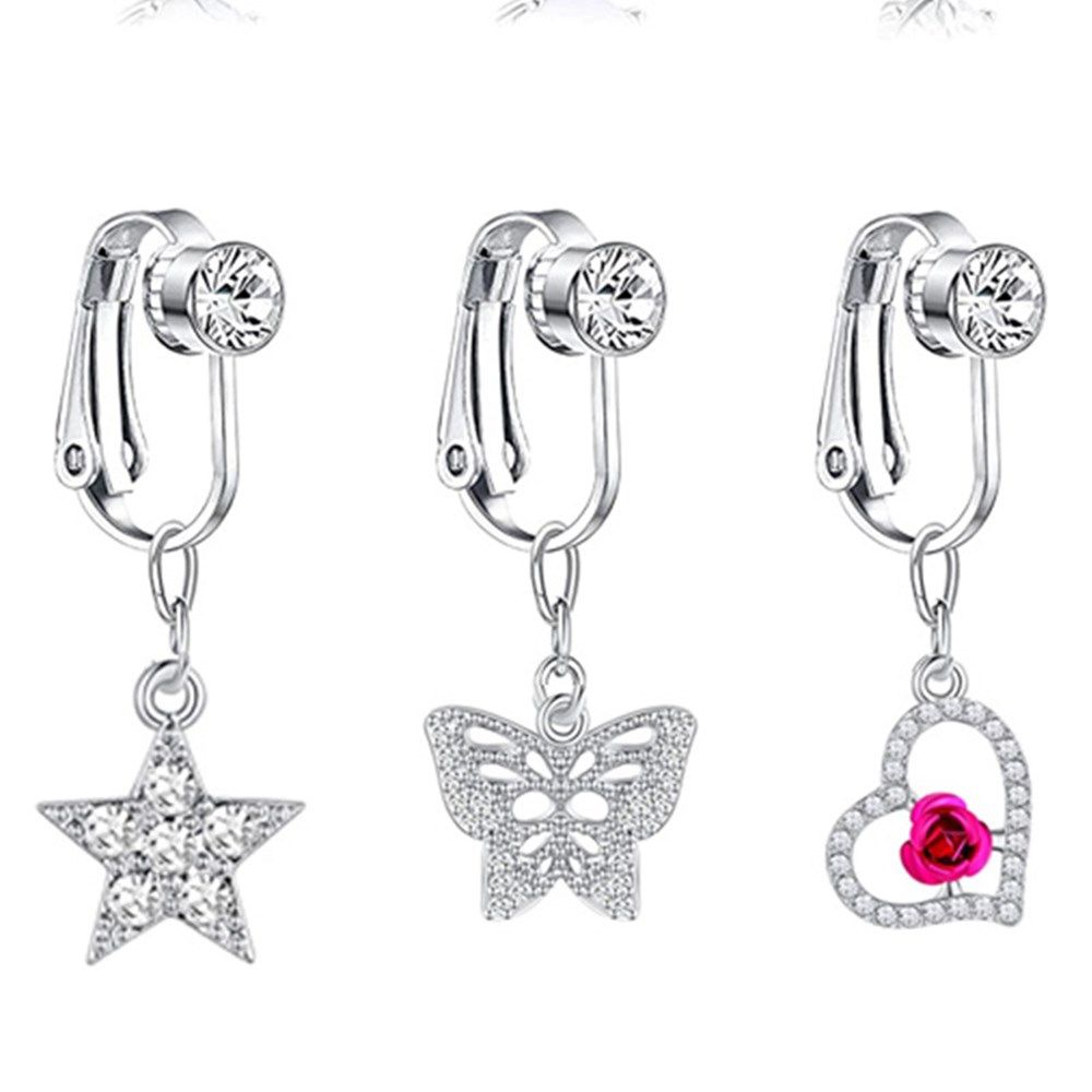 Fashion Women Clip On Earrings - огляд і ціна Body Jewelry Cartilage Earrings