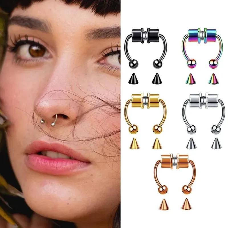 1/2/3Pcs Fake Magnetic Nose Ri - огляд і ціна Body Jewelry Septum