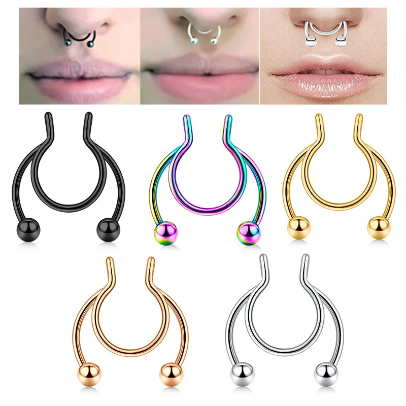 U Shaped Fake Nose Ring Hip Ho - огляд і ціна Body Jewelry Septum