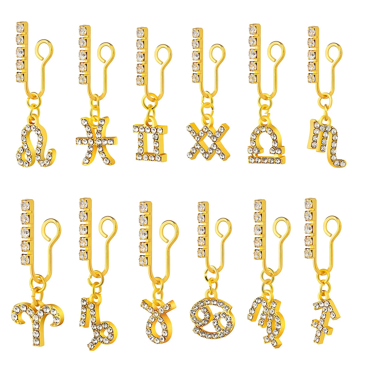 2 Pack Ear Clips Metal Zircon  - огляд і ціна Body Jewelry Cartilage Earrings