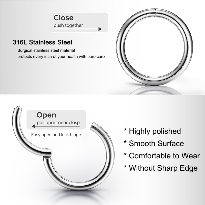 16G 316L Surgical Steel Hinged - огляд і ціна Body Jewelry Septum