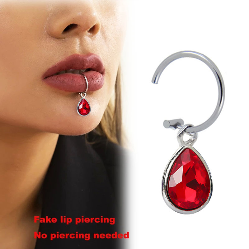 1Pc Fake Piercing Lip Clip Per - огляд і ціна Body Jewelry Septum