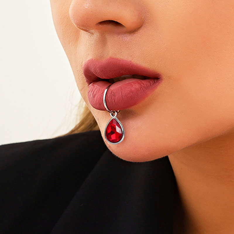 1Pc Fake Piercing Lip Clip Per - огляд і ціна Body Jewelry Septum