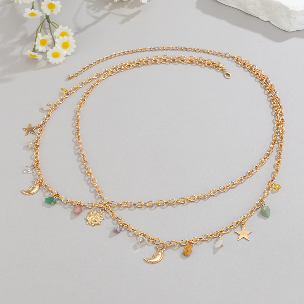 Boho Star Moon Sun Pendant Wai - огляд і ціна Body Jewelry Chain