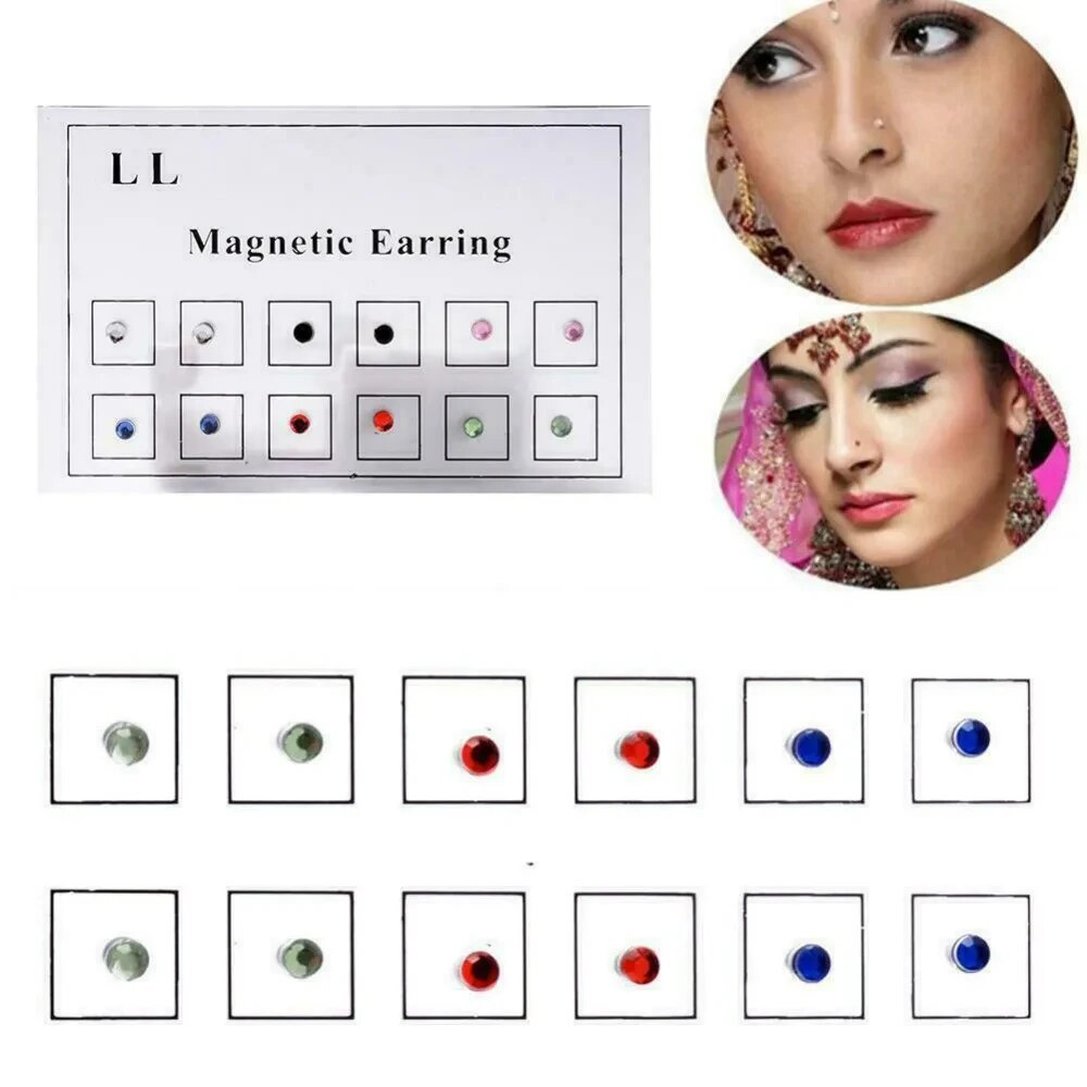 12PCS/Card Fake Cheater Non Pi - огляд і ціна Body Jewelry Cartilage Earrings