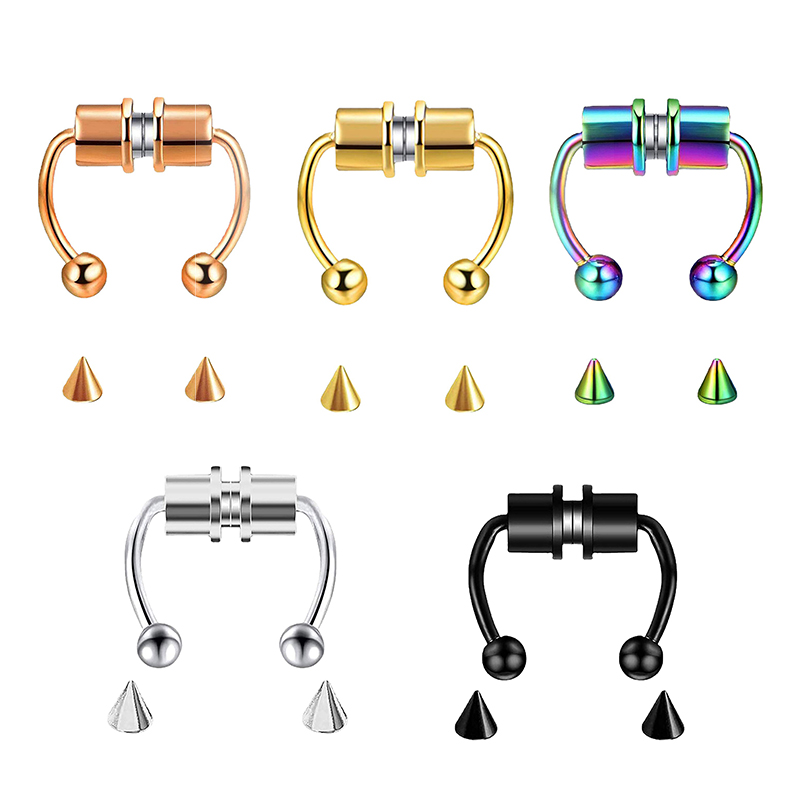 Women Fake Piercing Nose Ring  - огляд і ціна Body Jewelry Septum