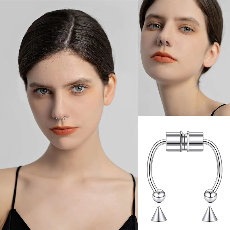 Women Fake Piercing Nose Ring  - огляд і ціна Body Jewelry Septum
