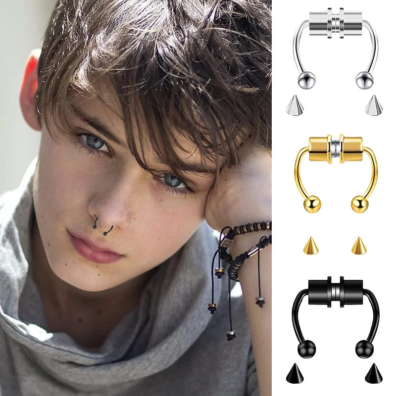 Women Fake Piercing Nose Ring  - огляд і ціна Body Jewelry Septum
