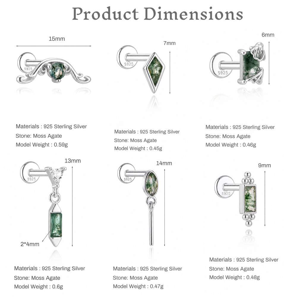 Canner 925 Sterling Silver Mos - огляд і ціна Body Jewelry Cartilage Earrings