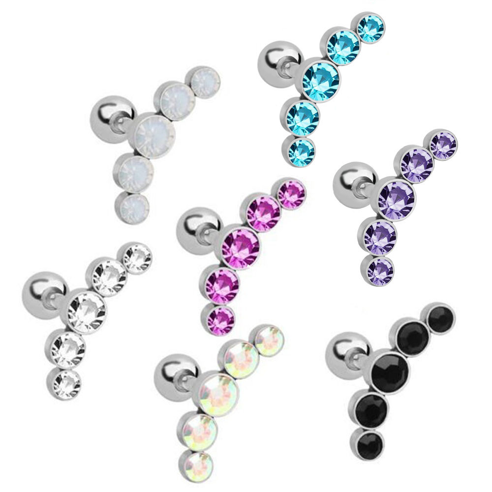 1Pcs Fashion 16G Crystal Gem O - огляд і ціна Body Jewelry Cartilage Earrings