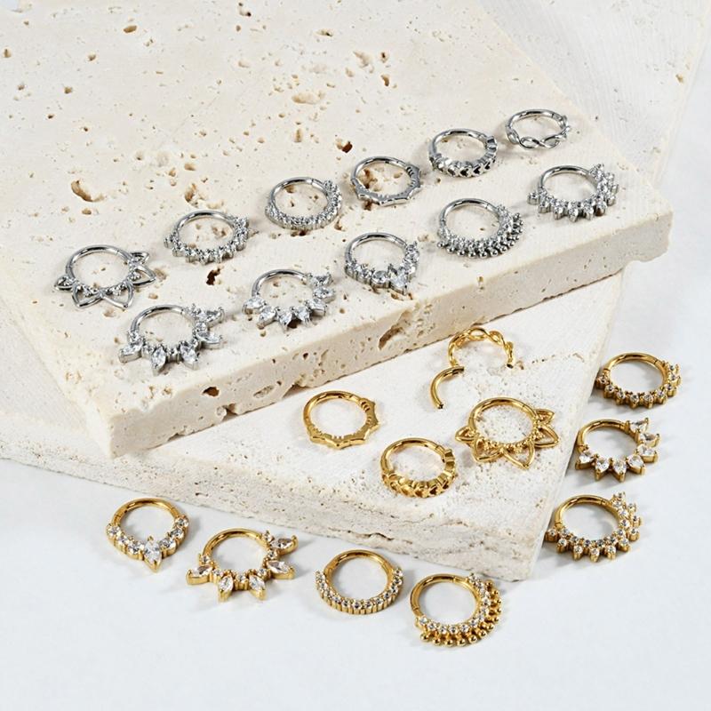 31BB Stylish Crystal Septum Ri - огляд і ціна Body Jewelry Cartilage Earrings