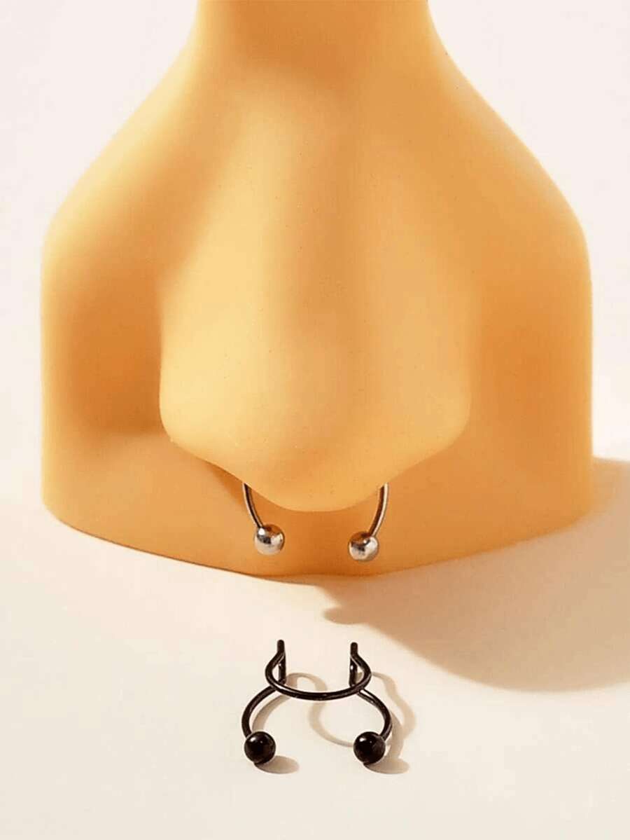 2pcs Alloy Clip-On Septum Hoop - огляд і ціна Body Jewelry Septum