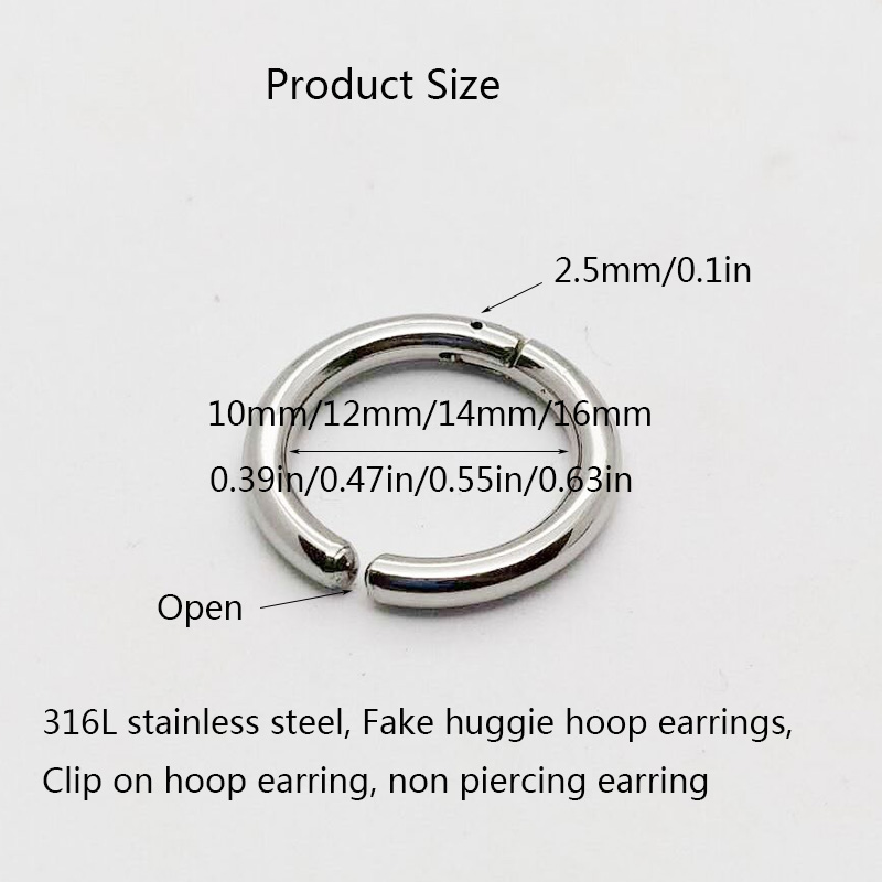 2/6Pcs Fake Huggie Hoop Earrin - огляд і ціна Body Jewelry Cartilage Earrings