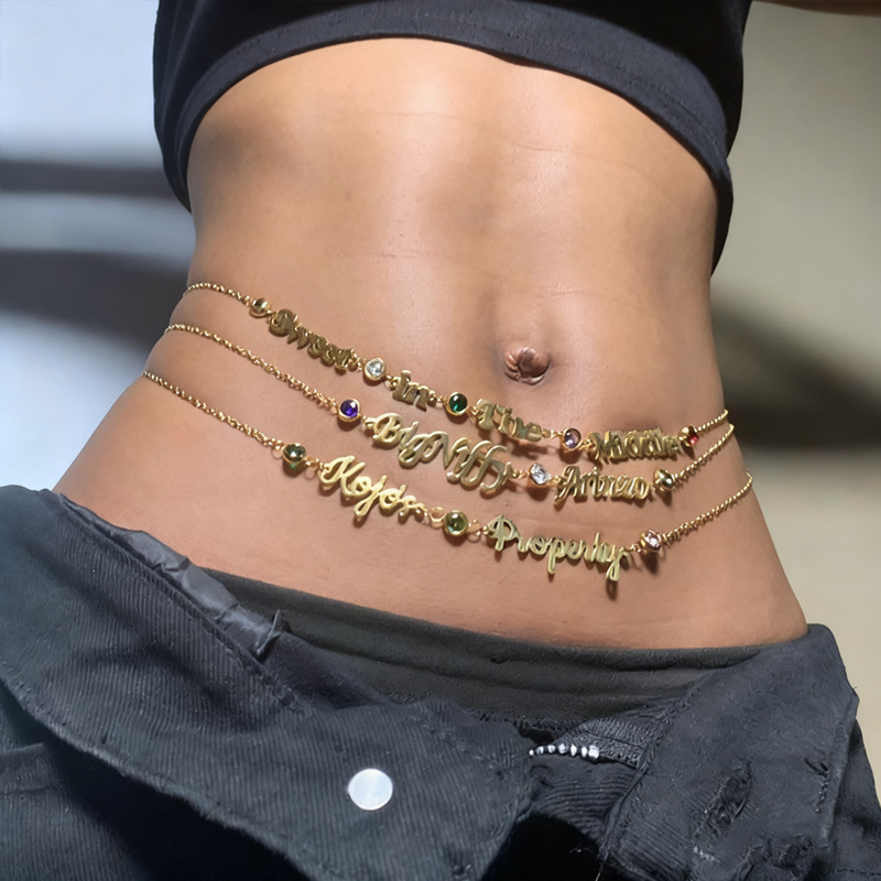 DUOYING Custom Name Belly Chai - огляд і ціна Body Jewelry Names