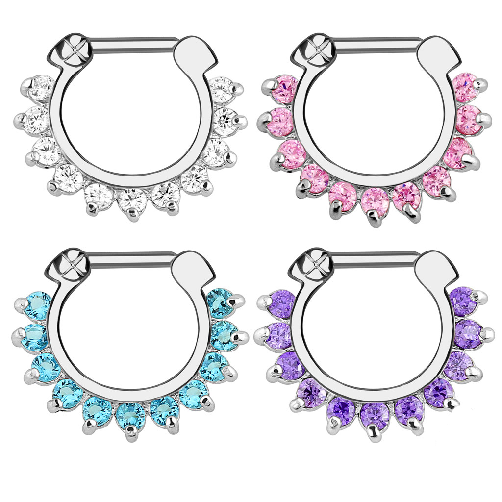1pcs Hoop Clip On Nose Septum  - огляд і ціна Body Jewelry Cartilage Earrings