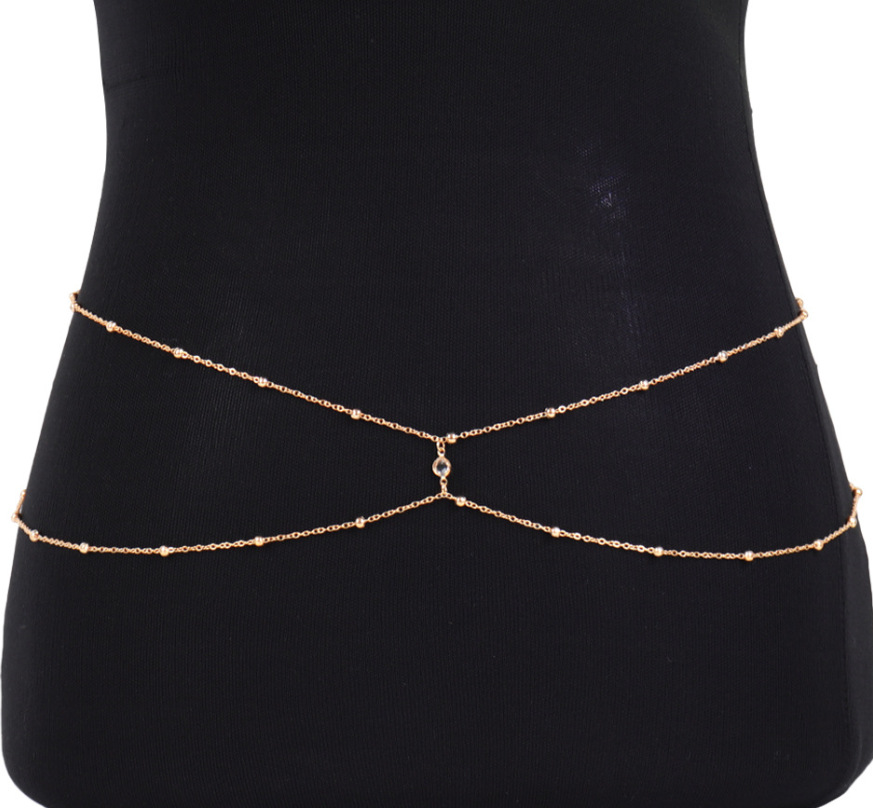 Clear Rhinestone Beaded Belly  - огляд і ціна Body Jewelry Online
