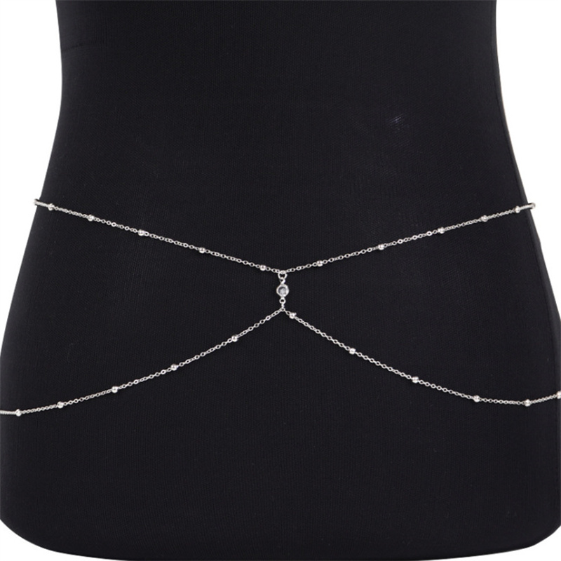 Clear Rhinestone Beaded Belly  - огляд і ціна Body Jewelry Online