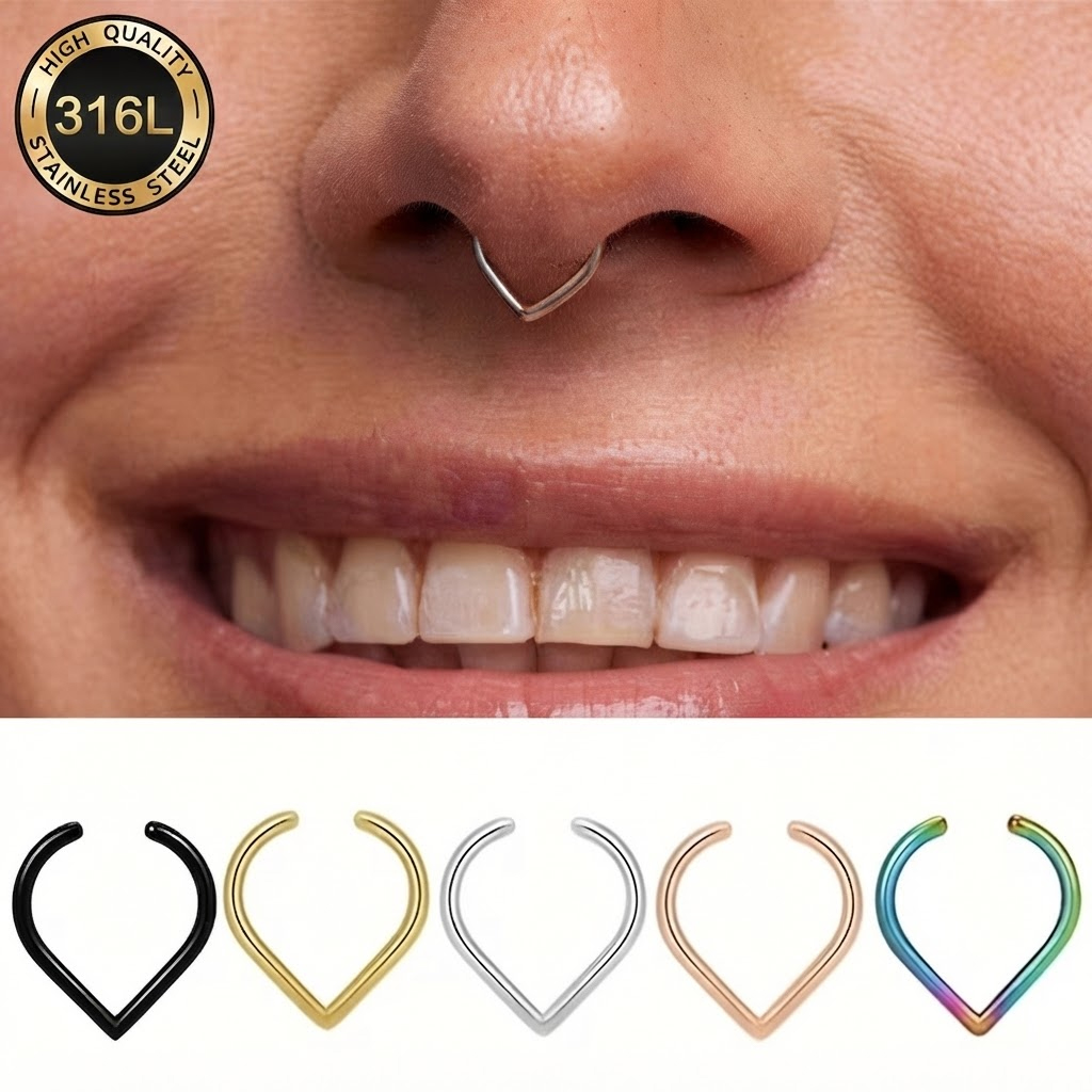 5Pcs Stainless Steel Fake Nose - огляд і ціна Body Jewelry Cartilage Earrings