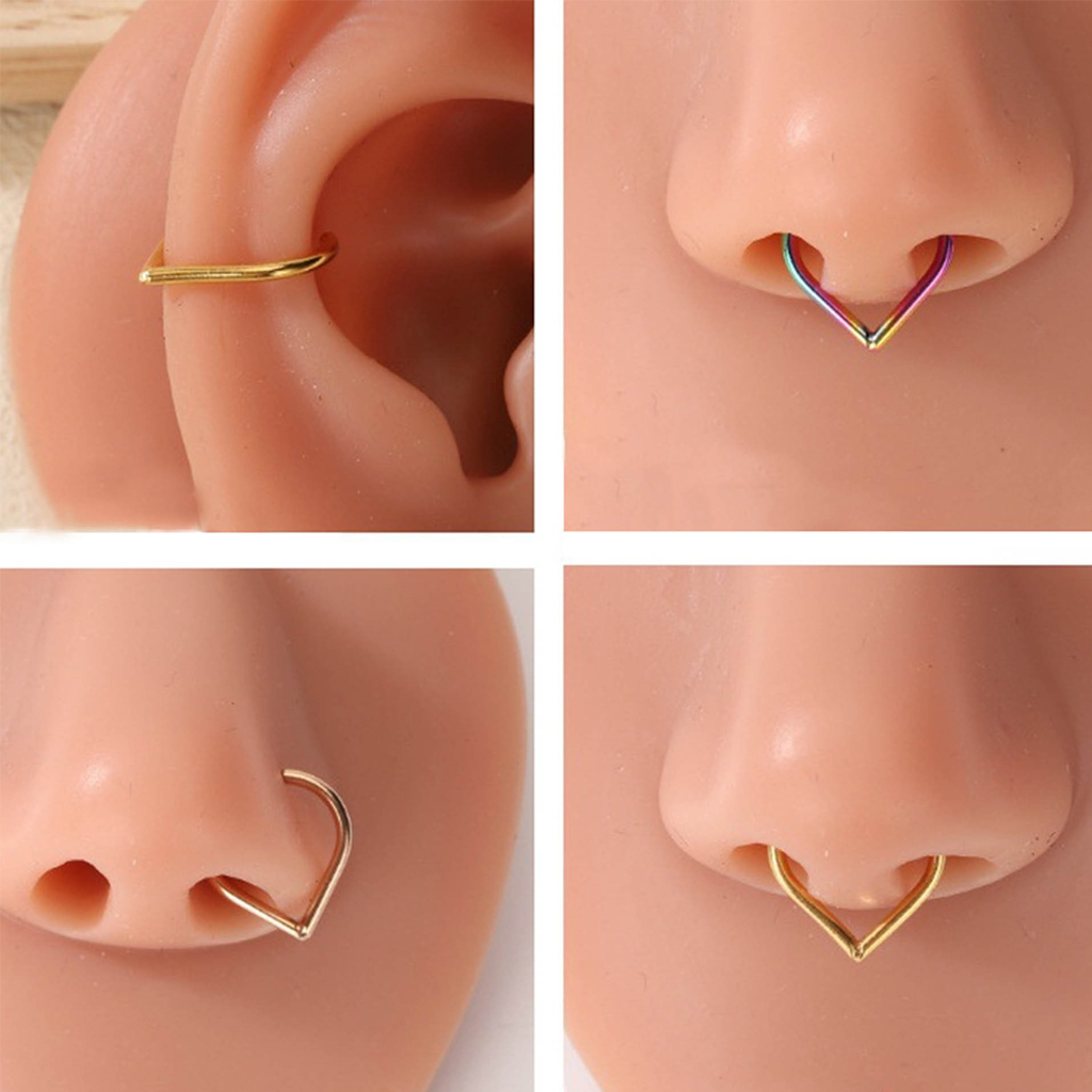 5Pcs Stainless Steel Fake Nose - огляд і ціна Body Jewelry Cartilage Earrings