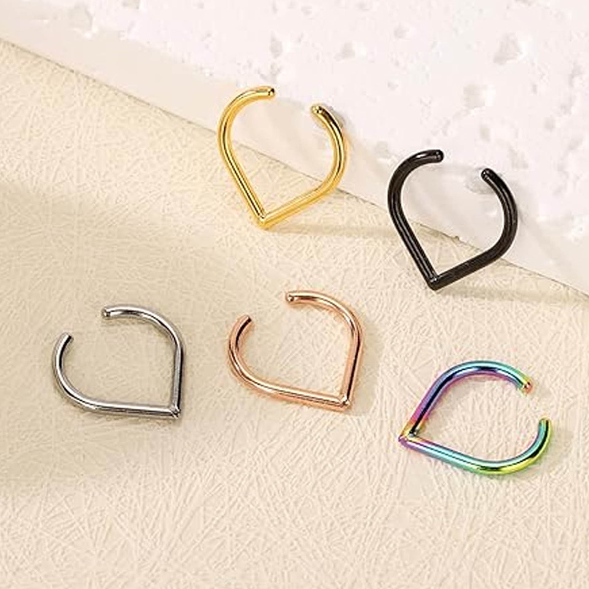 5Pcs Stainless Steel Fake Nose - огляд і ціна Body Jewelry Cartilage Earrings
