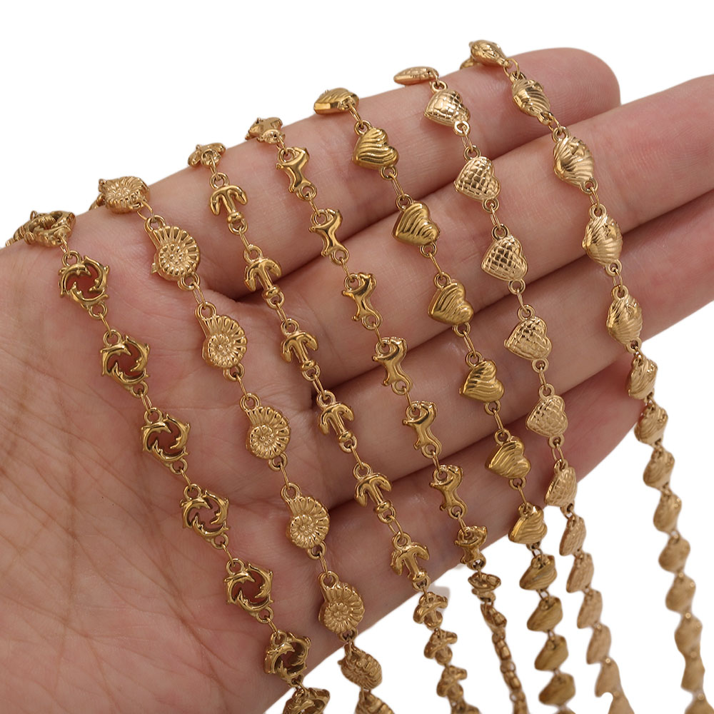1M PVD Gold Stainless Steel He - огляд і ціна Body Jewelry Chain