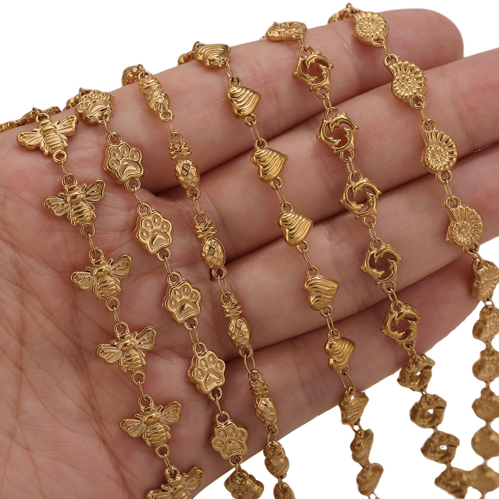 1M PVD Gold Stainless Steel He - огляд і ціна Body Jewelry Chain