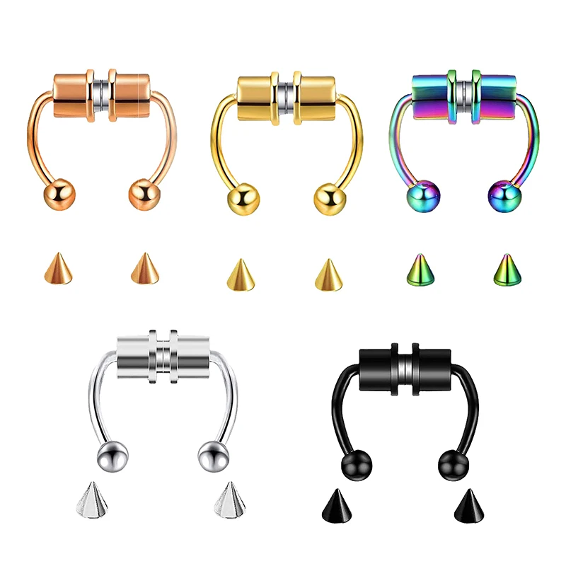 Fake Piercing Nose Ring Hoop S - огляд і ціна Body Jewelry Septum