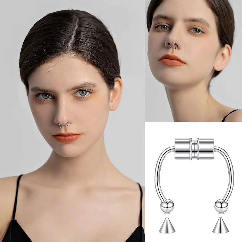 Fake Piercing Nose Ring Hoop S - огляд і ціна Body Jewelry Septum