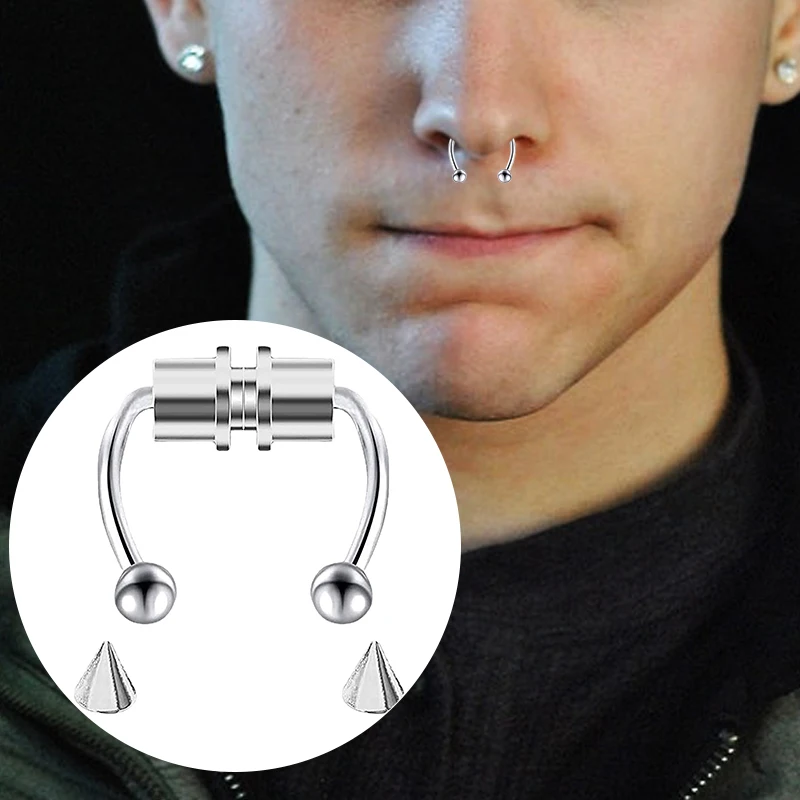 Fake Piercing Nose Ring Hoop S - огляд і ціна Body Jewelry Septum
