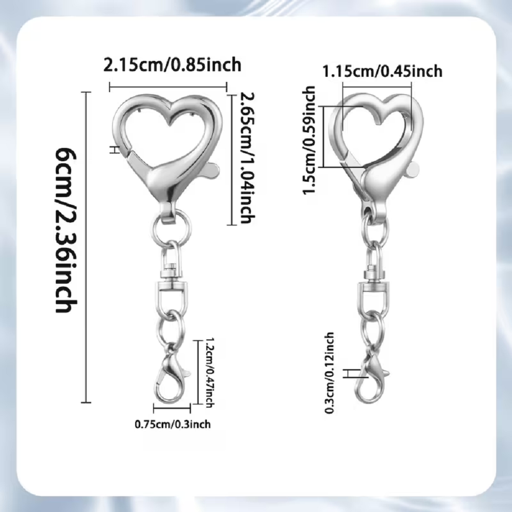 5/15/30Pcs Heart Shaped Swivel - огляд і ціна Body Jewelry Diy