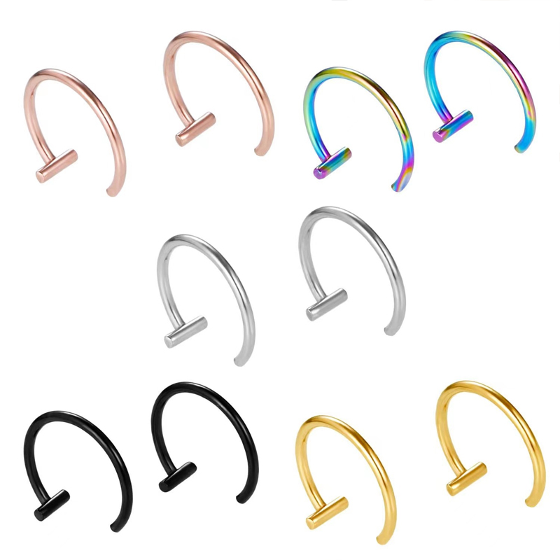 18G Surgical Steel Lip Ring Ha - огляд і ціна Body Jewelry Cartilage Earrings