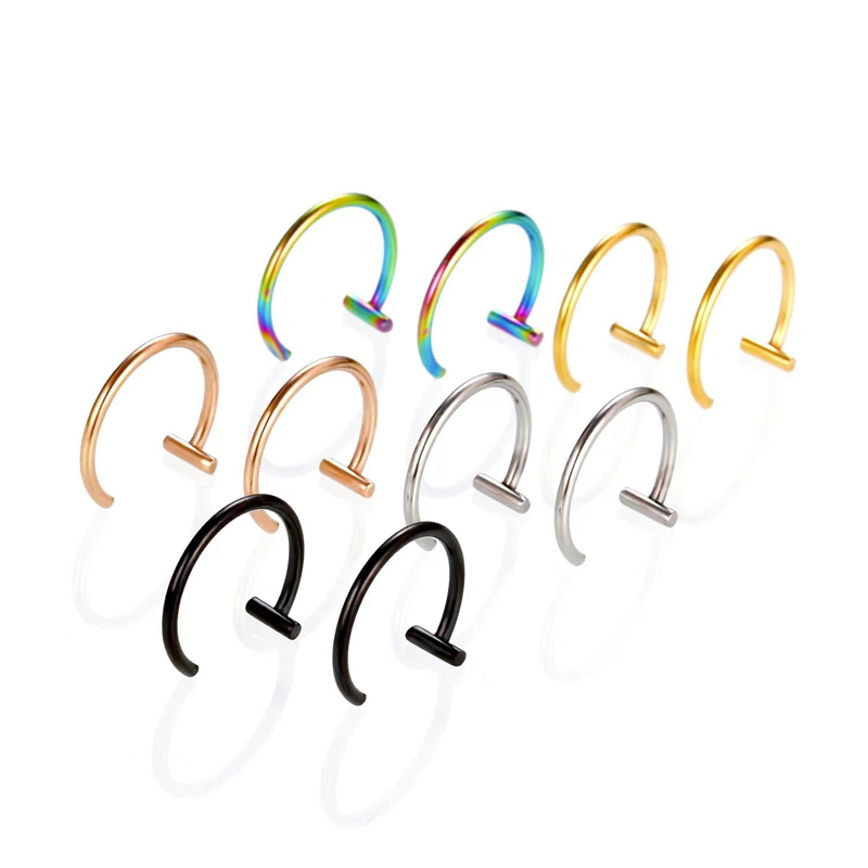 18G Surgical Steel Lip Ring Ha - огляд і ціна Body Jewelry Cartilage Earrings
