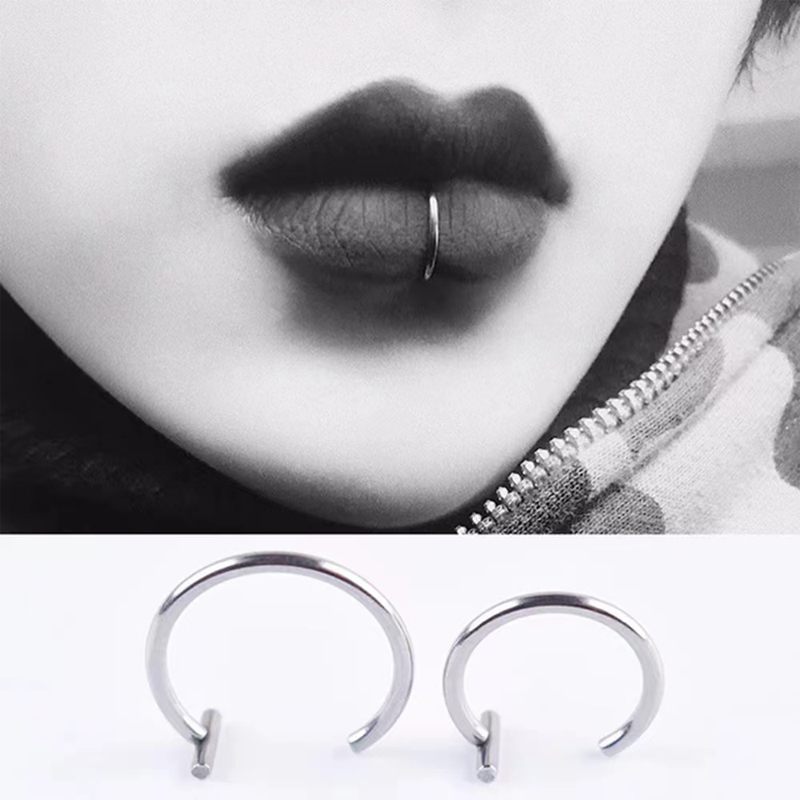 18G Surgical Steel Lip Ring Ha - огляд і ціна Body Jewelry Cartilage Earrings