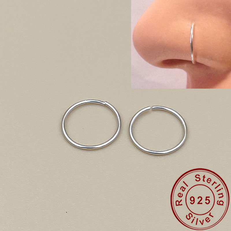 925 silver nose ring lip ring  - огляд і ціна Body Jewelry Cartilage Earrings