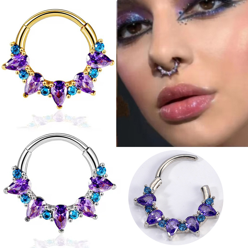 Cubic Zirconia Purple Nose Rin - огляд і ціна Body Jewelry Septum