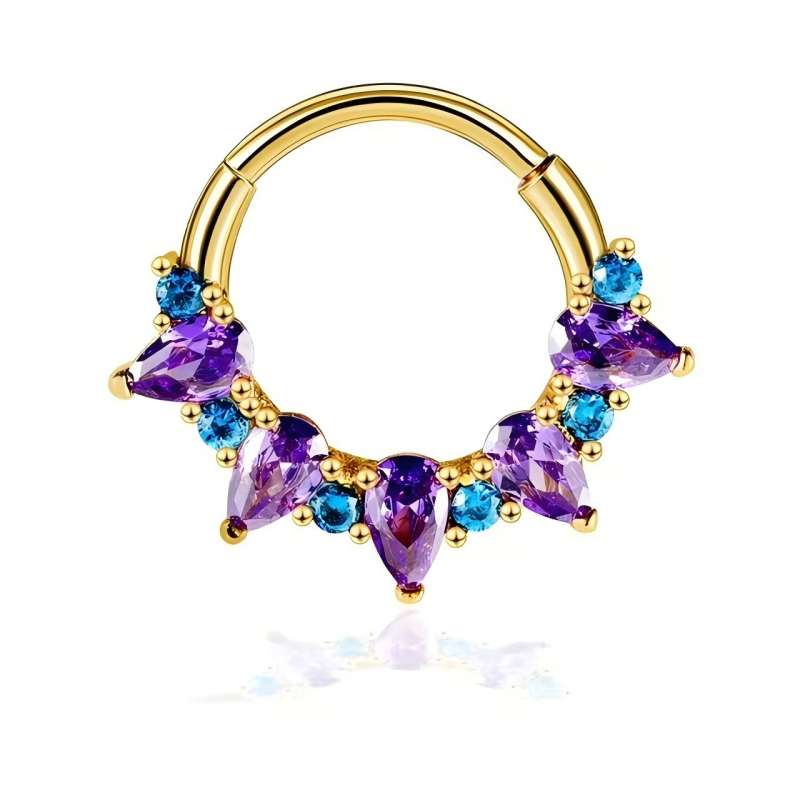 Cubic Zirconia Purple Nose Rin - огляд і ціна Body Jewelry Septum