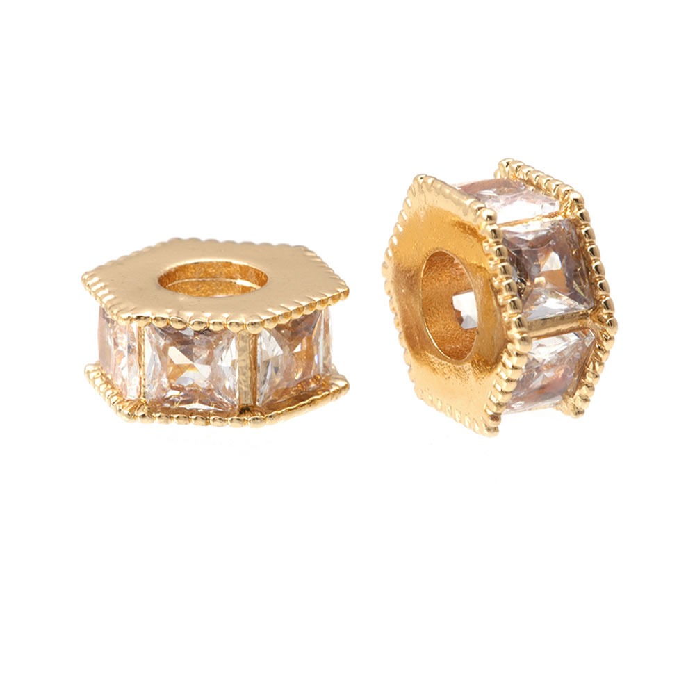 Brass and Zircon Square Hexago - огляд і ціна Body Jewelry Diy