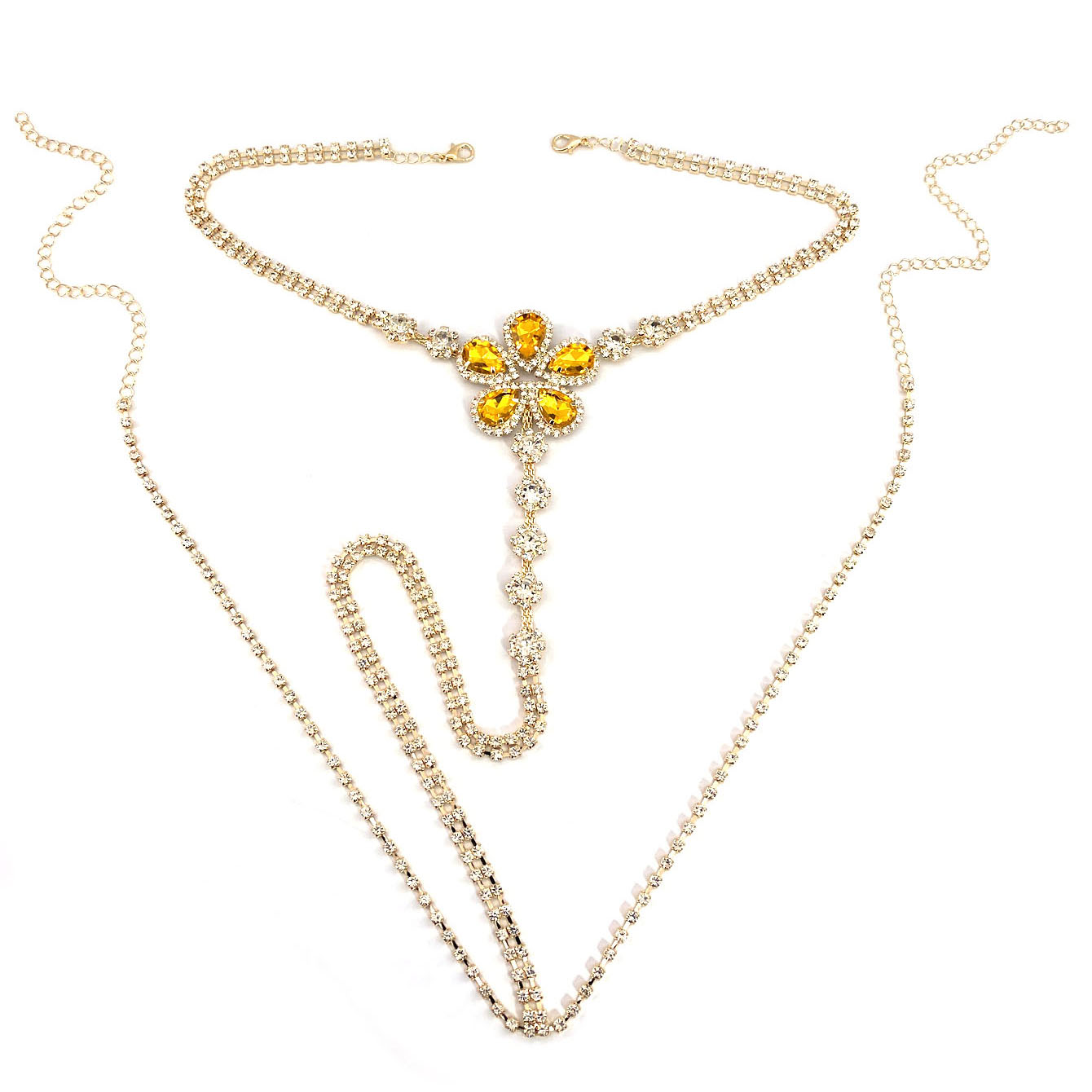 1pc Flower Shaped Sexy Rhinest - огляд і ціна Body Jewelry Chain