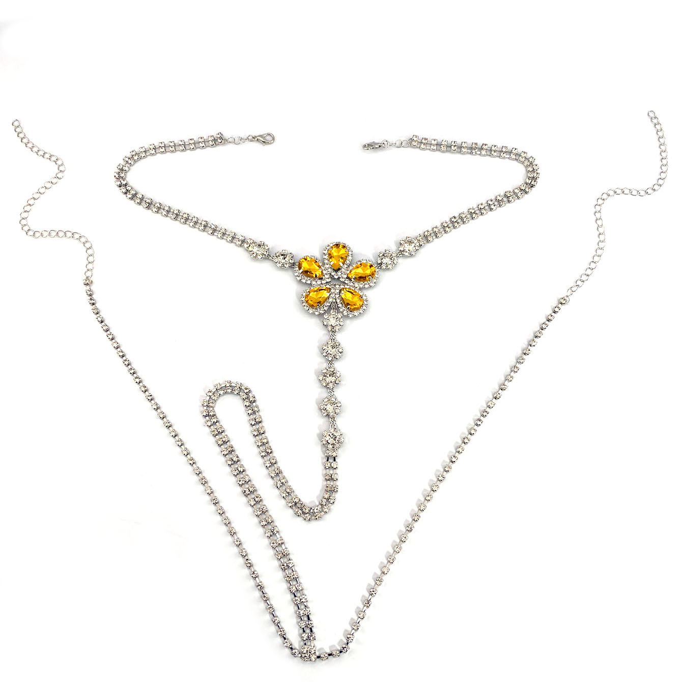 1pc Flower Shaped Sexy Rhinest - огляд і ціна Body Jewelry Chain