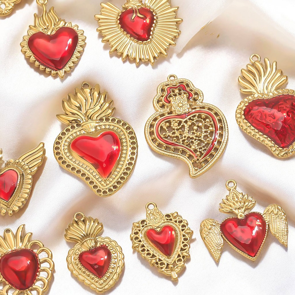 3pcs Stainless Steel Red Ename - огляд і ціна Body Jewelry Diy