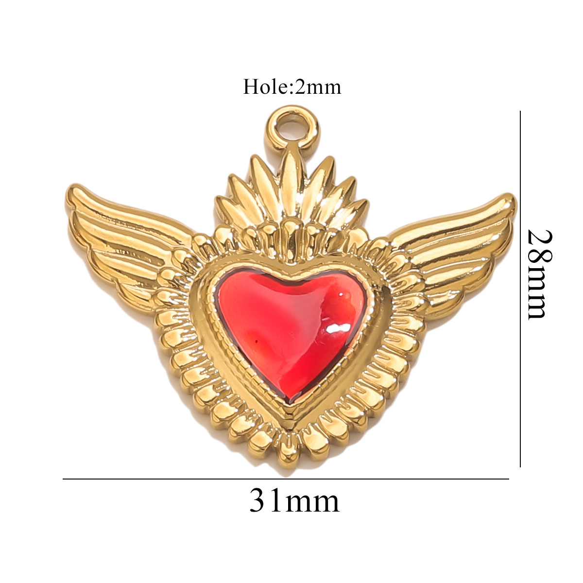 3pcs Stainless Steel Red Ename - огляд і ціна Body Jewelry Diy